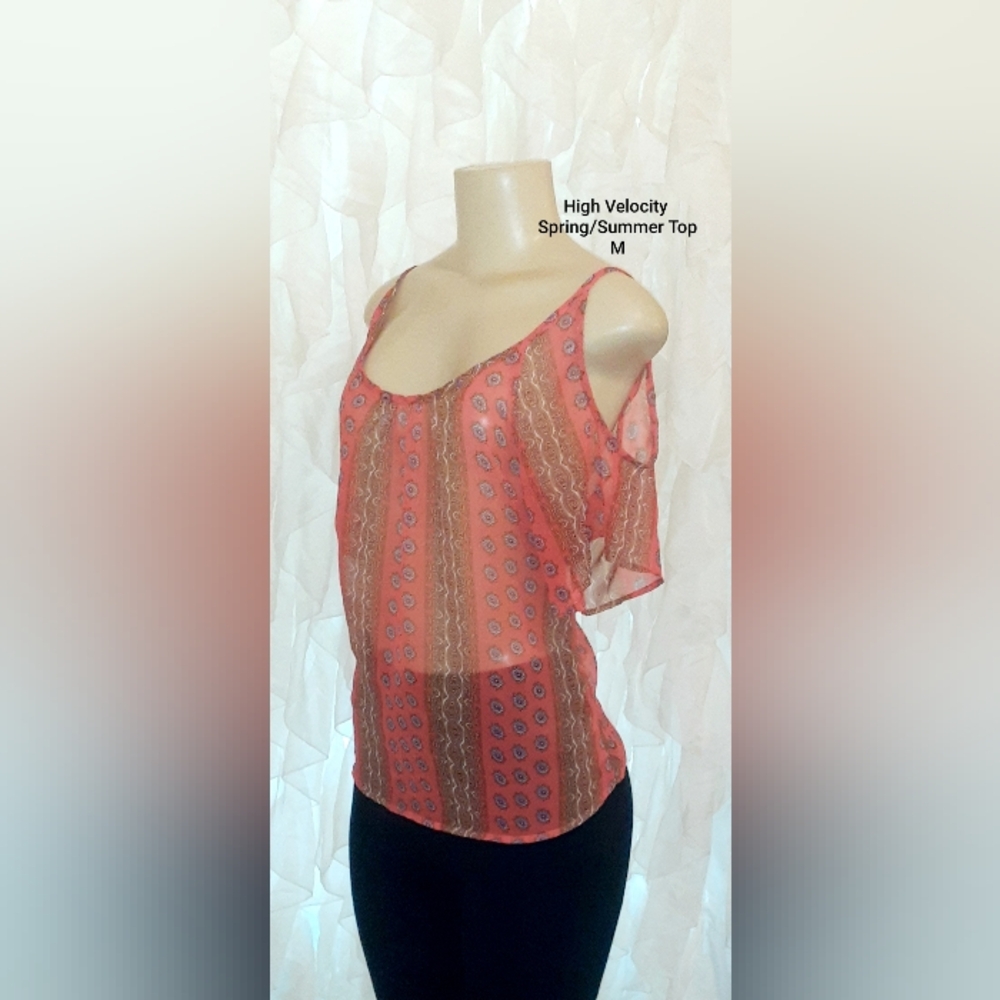 High Velocity Red Summer Top M